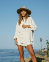 Sweet Swell Long Sleeve Shirt - Salt Crystal | Billabong Women