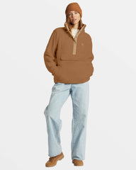 Switchback Mock Neck Fleece - Sandalwood | Billabong Women