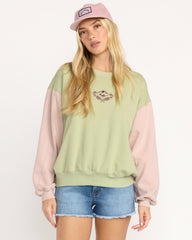 The Original Vibes Kendal Crewneck Sweatshirt - Pistachio | Billabong Women