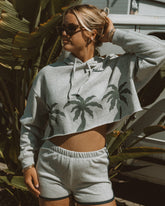 Triple Palms Hoodie - Heather Grey | Billabong Women