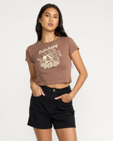 Tropic Happenings Short Sleeve T-Shirt - Espresso | Billabong Women