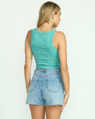 Under Palm Trees Tank - Misty Blue | Billabong Women