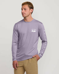 Unity Loose Fit Long Sleeve Surf Tee - Light Purple | Billabong Men