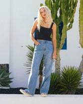 Washed By The Sun Denim Pants - Cali Blue | Billabong Women