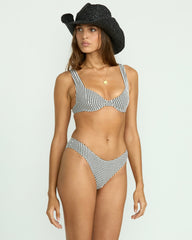 Wave Check Bondi Bikini Bottom - Black Pebble | Billabong Women
