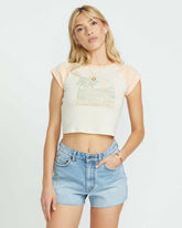 Two Tone Short Sleeve Tee - Soft Peach | Billabong Women