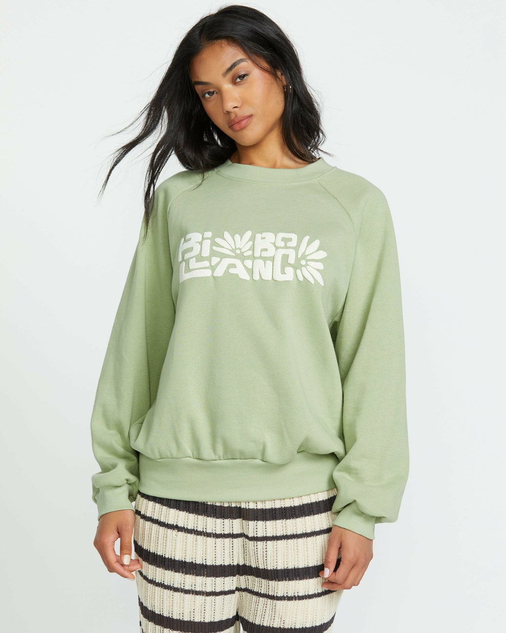 The Waves Crew Sweatshirt - Pistachio | Billabong Women