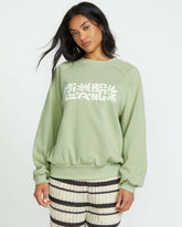 The Waves Crew Sweatshirt - Pistachio | Billabong Women