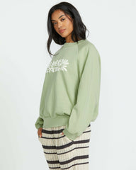 The Waves Crew Sweatshirt - Pistachio | Billabong Women