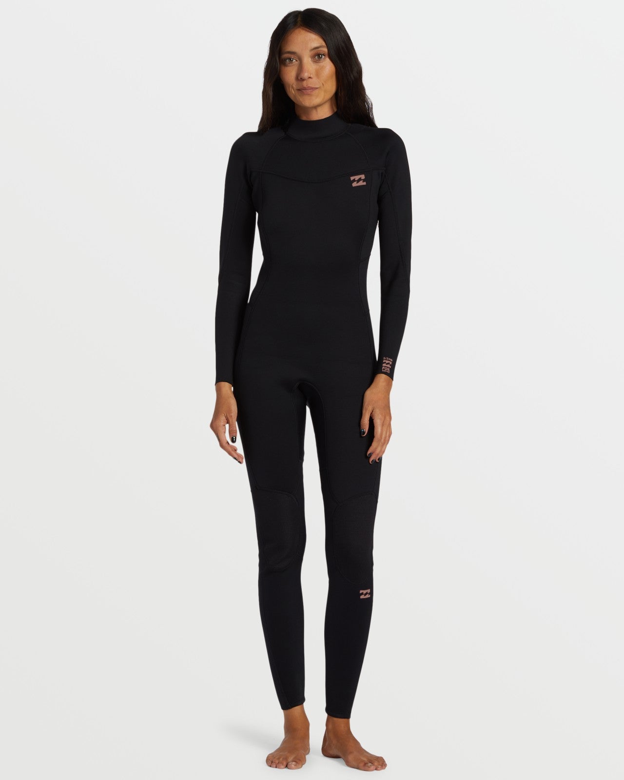 3/2mm Foil Flatlock Back Zip Wetsuit - Black | Billabong Women