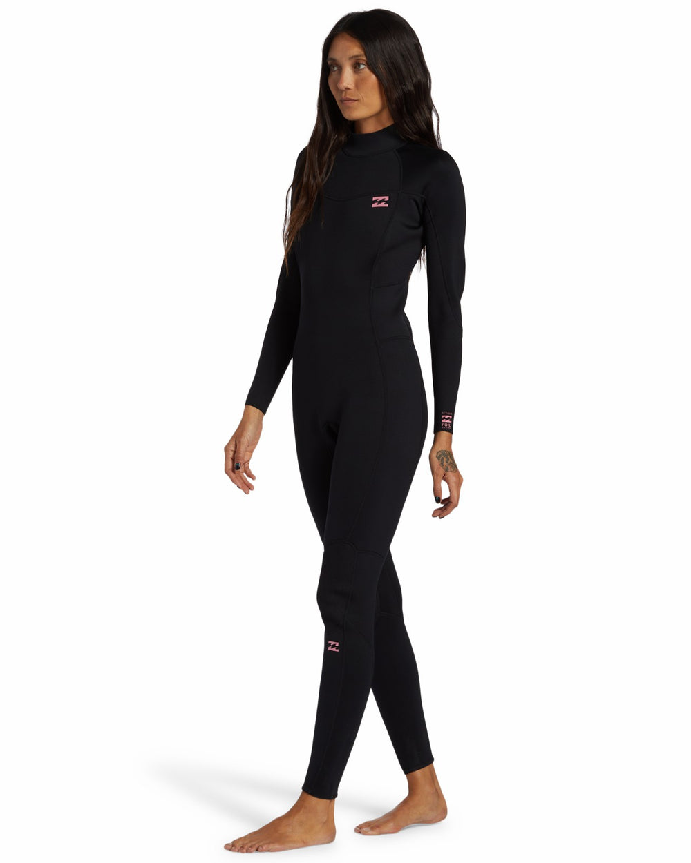 3/2mm Foil Flatlock Back Zip Wetsuit - Black | Billabong Women
