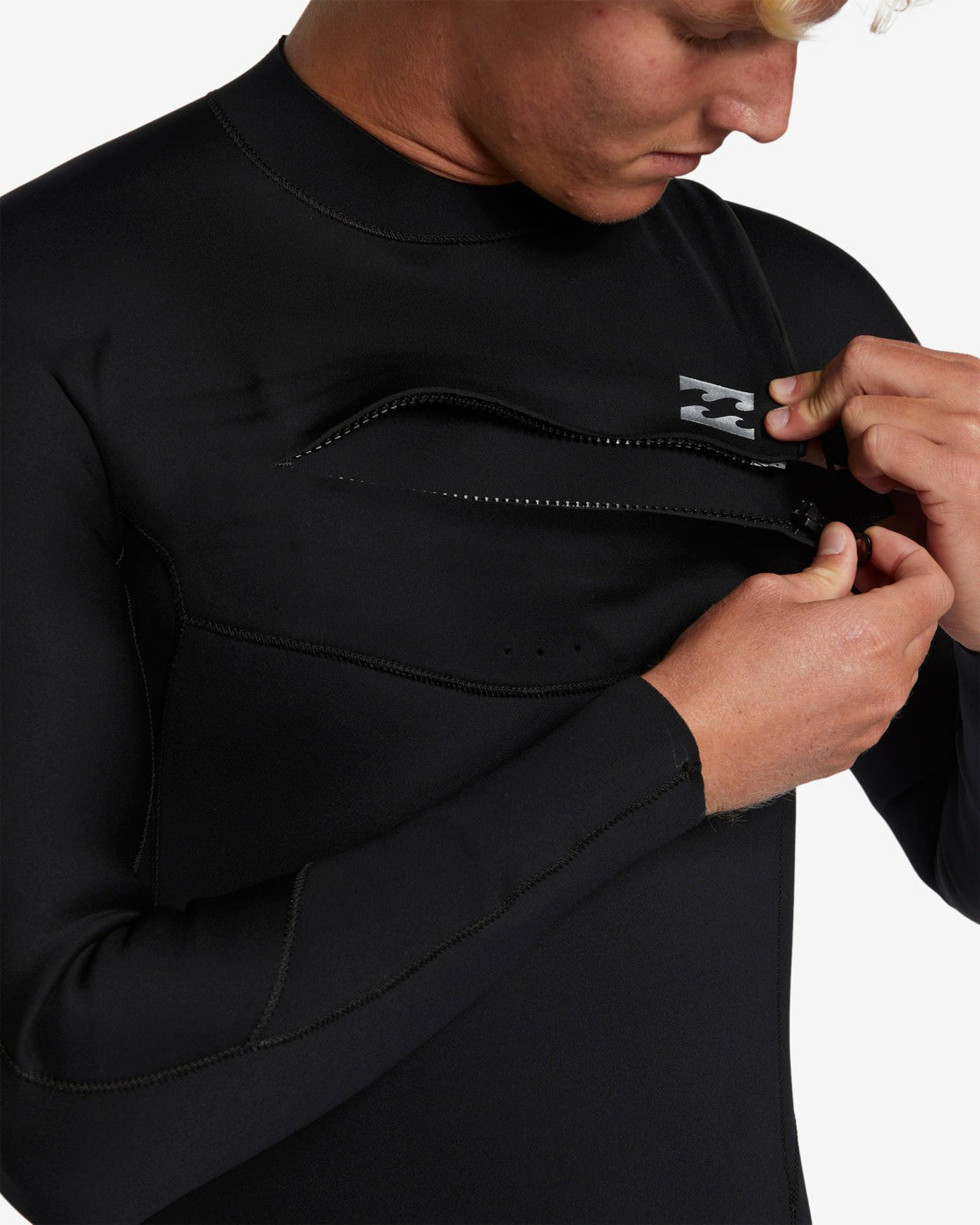 3/2mm Foil GBS Chest Zip Wetsuit - Black | Billabong Men