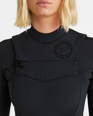 4/3mm Salty Dayz Natural Upcycler GBS Chest Zip Wetsuit - Black | Billabong Women
