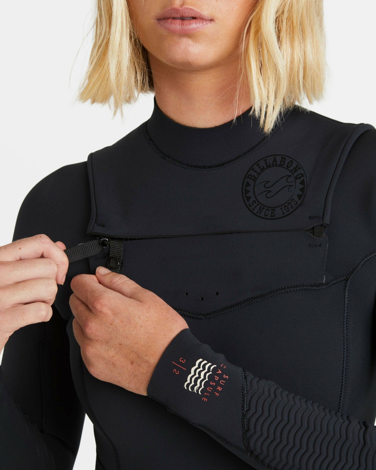 4/3mm Salty Dayz Natural Upcycler GBS Chest Zip Wetsuit - Black | Billabong Women