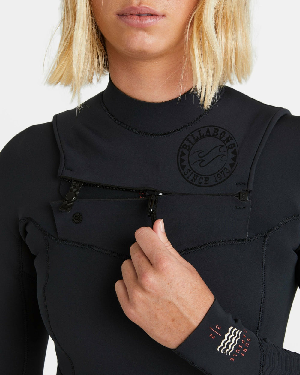 4/3mm Salty Dayz Natural Upcycler GBS Chest Zip Wetsuit - Black | Billabong Women