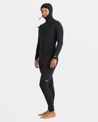 4/3mm Salty Dayz Natural Upcycler GBS Chest Zip Hooded Wetsuit - Black | Billabong Women
