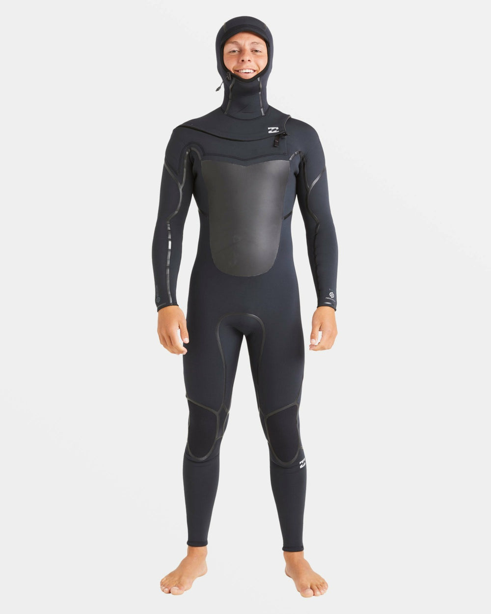 5/4mm Absolute Natural+ Upcycler Welded Chest Zip Hooded Wetsuit - Bla | Billabong Men