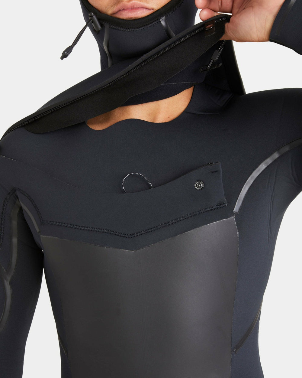 5/4mm Absolute Natural+ Upcycler Welded Chest Zip Hooded Wetsuit - Bla | Billabong Men