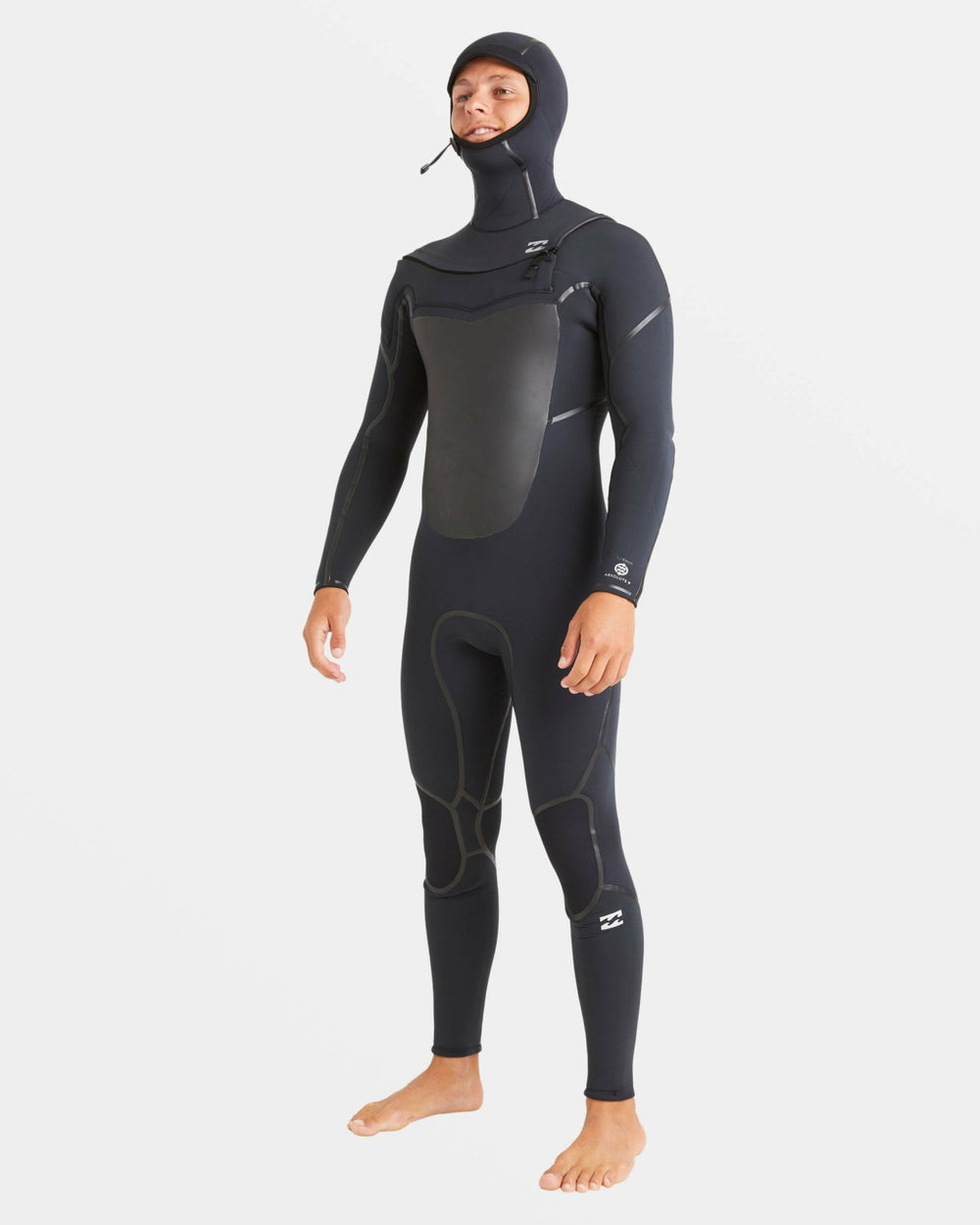 5/4mm Absolute Natural+ Upcycler Welded Chest Zip Hooded Wetsuit - Bla | Billabong Men