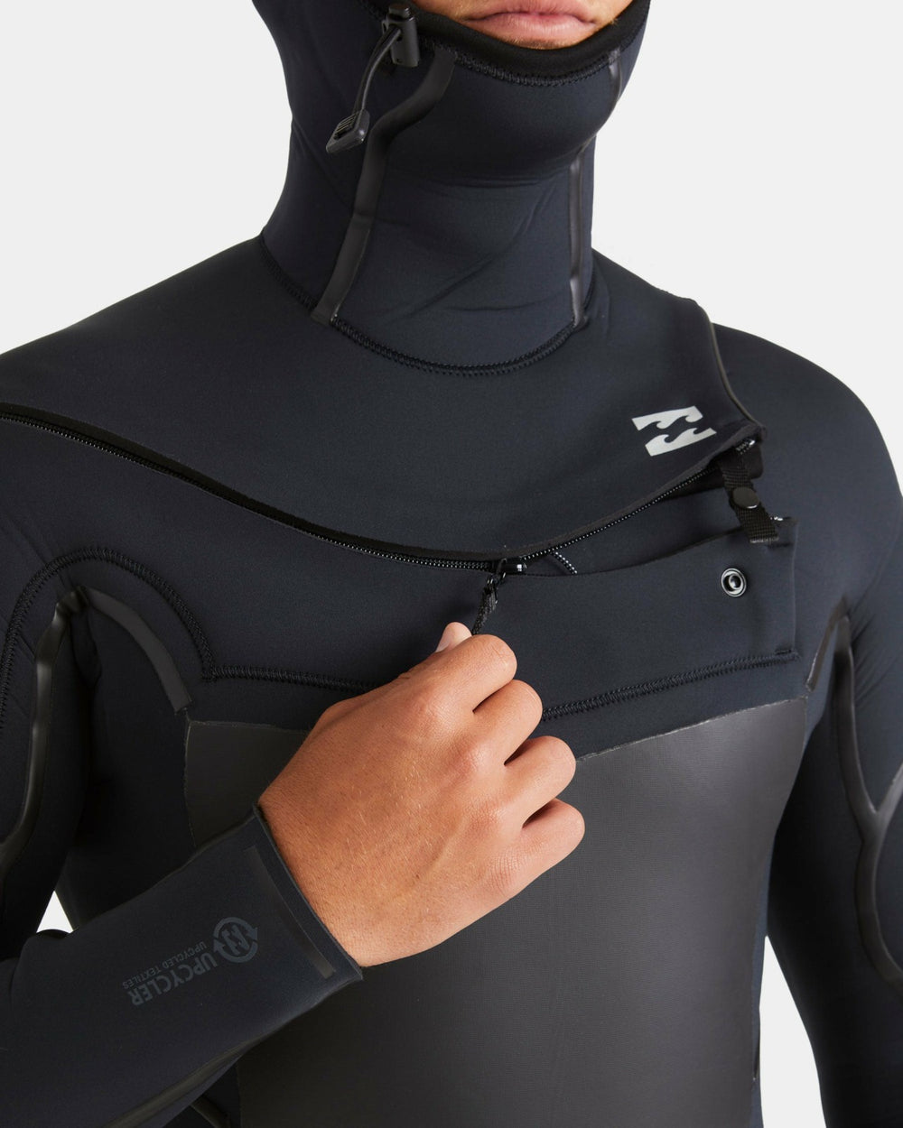 5/4mm Absolute Natural+ Upcycler Welded Chest Zip Hooded Wetsuit - Bla | Billabong Men