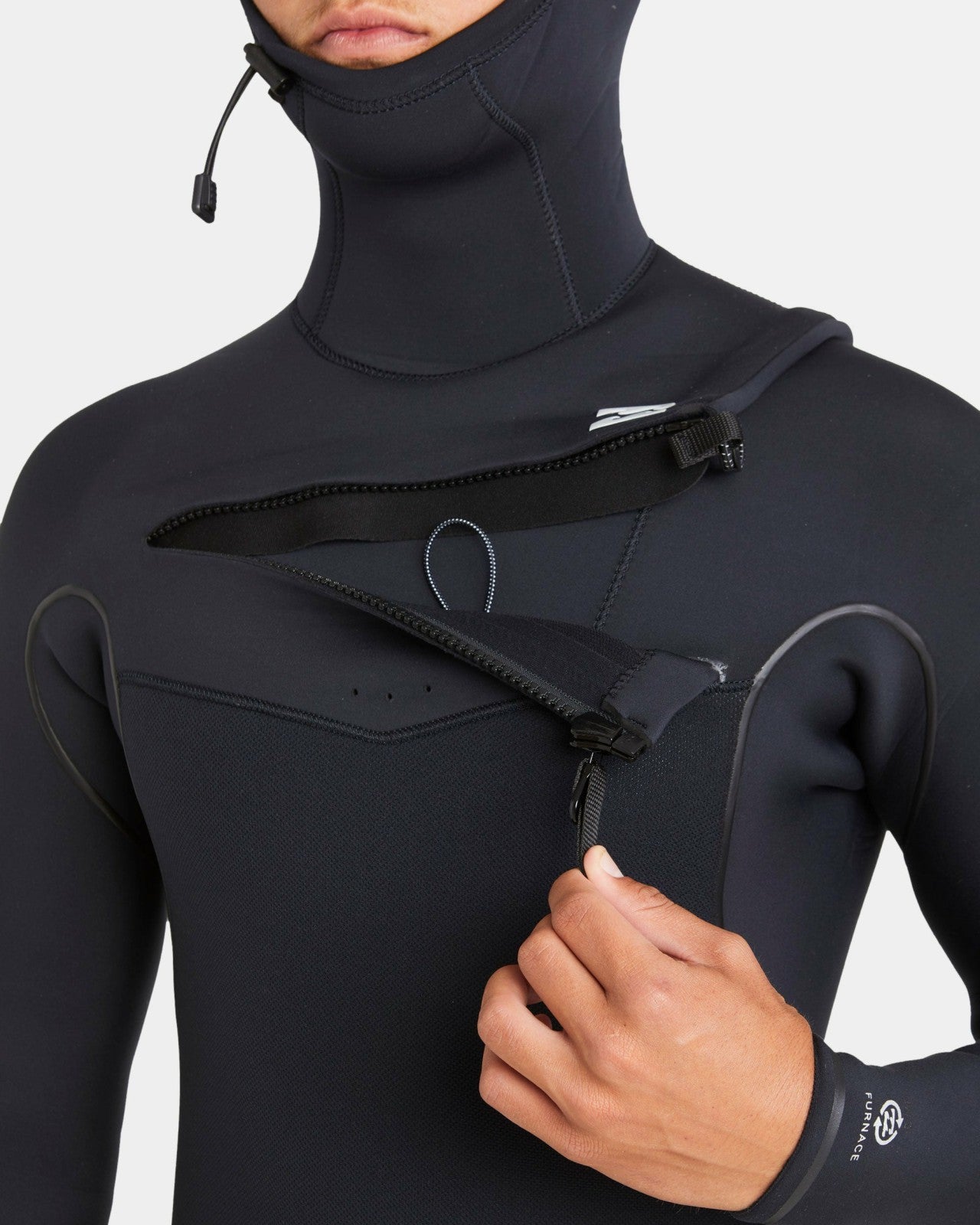 6/5mm Furnace Natural Upcycler Welded Chest Zip Wetsuit - Black | Billabong Men