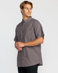 All Day Jacquard Short Sleeve Shirt - Gray Violet | Billabong Men