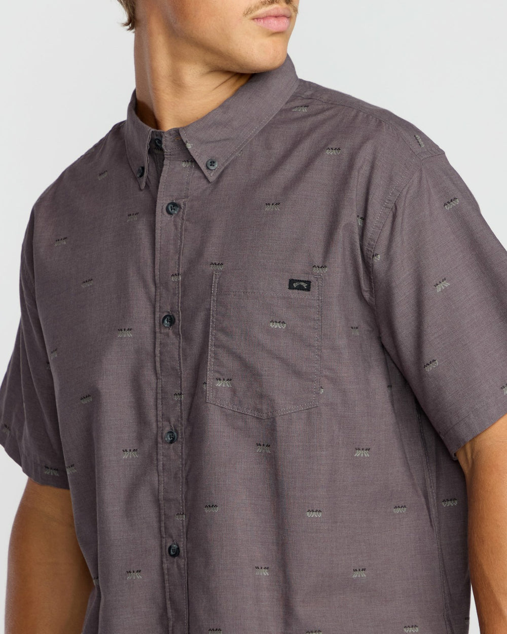 All Day Jacquard Short Sleeve Shirt - Gray Violet | Billabong Men