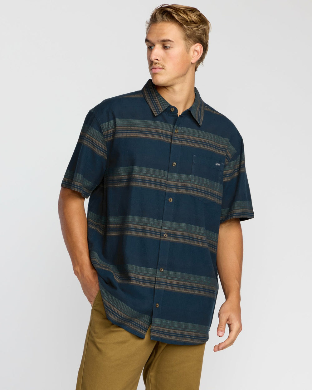 All Day Stripe Short Sleeve Shirt - Midnight | Billabong Men