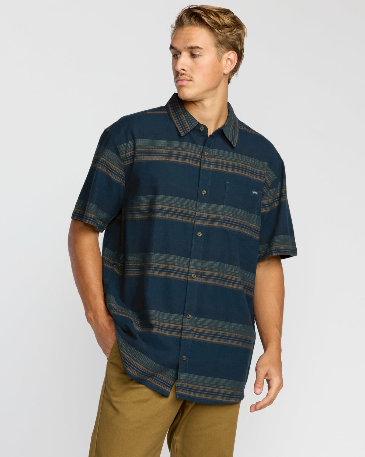 All Day Stripe Short Sleeve Shirt - Midnight | Billabong Men