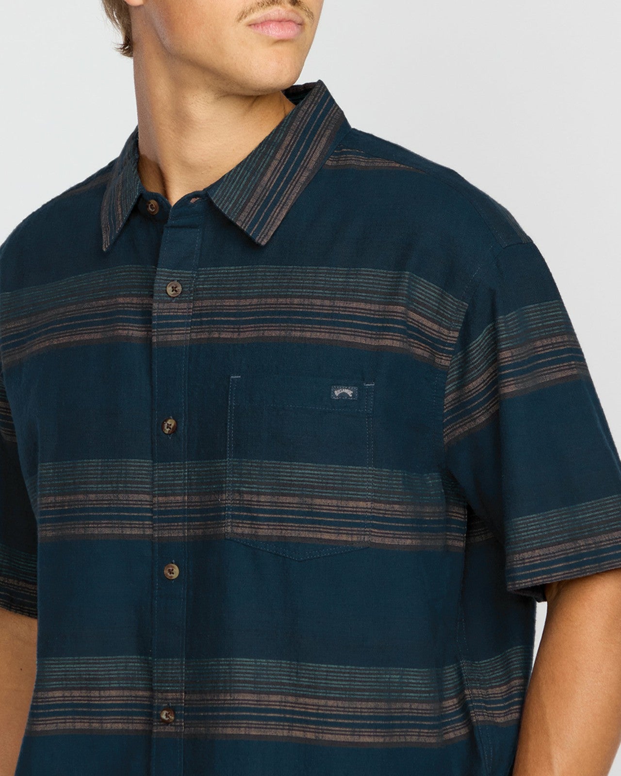 All Day Stripe Short Sleeve Shirt - Midnight | Billabong Men