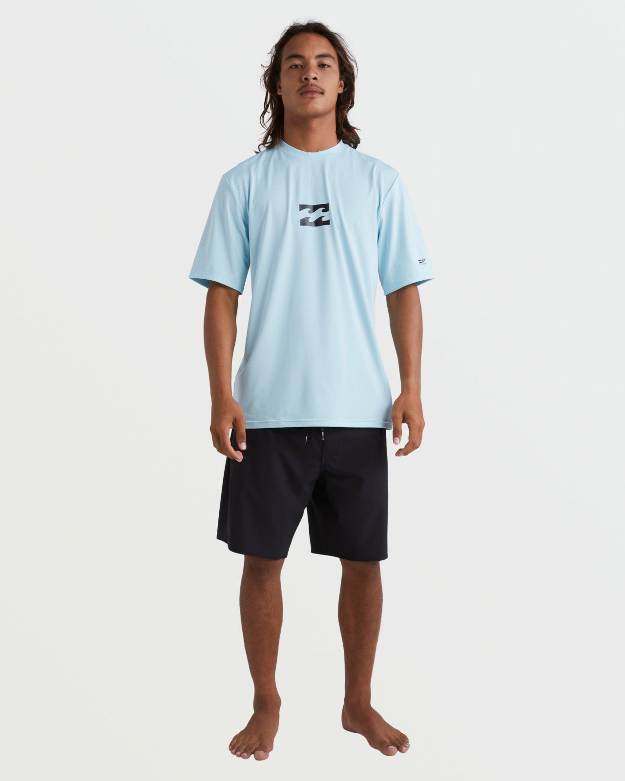 All Day Wave Short Sleeve Rashguard - Coastal Blue | Billabong Men