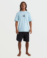 All Day Wave Short Sleeve Rashguard - Coastal Blue | Billabong Men