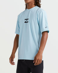 All Day Wave Short Sleeve Rashguard - Coastal Blue | Billabong Men