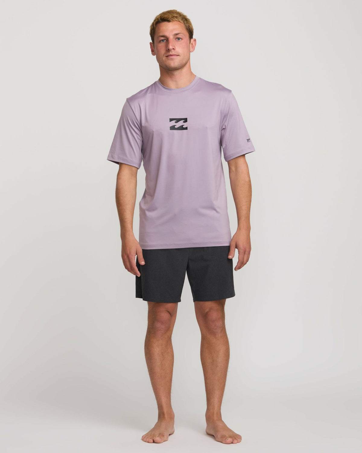 All Day Wave Short Sleeve Rashguard - Light Purple | Billabong Men