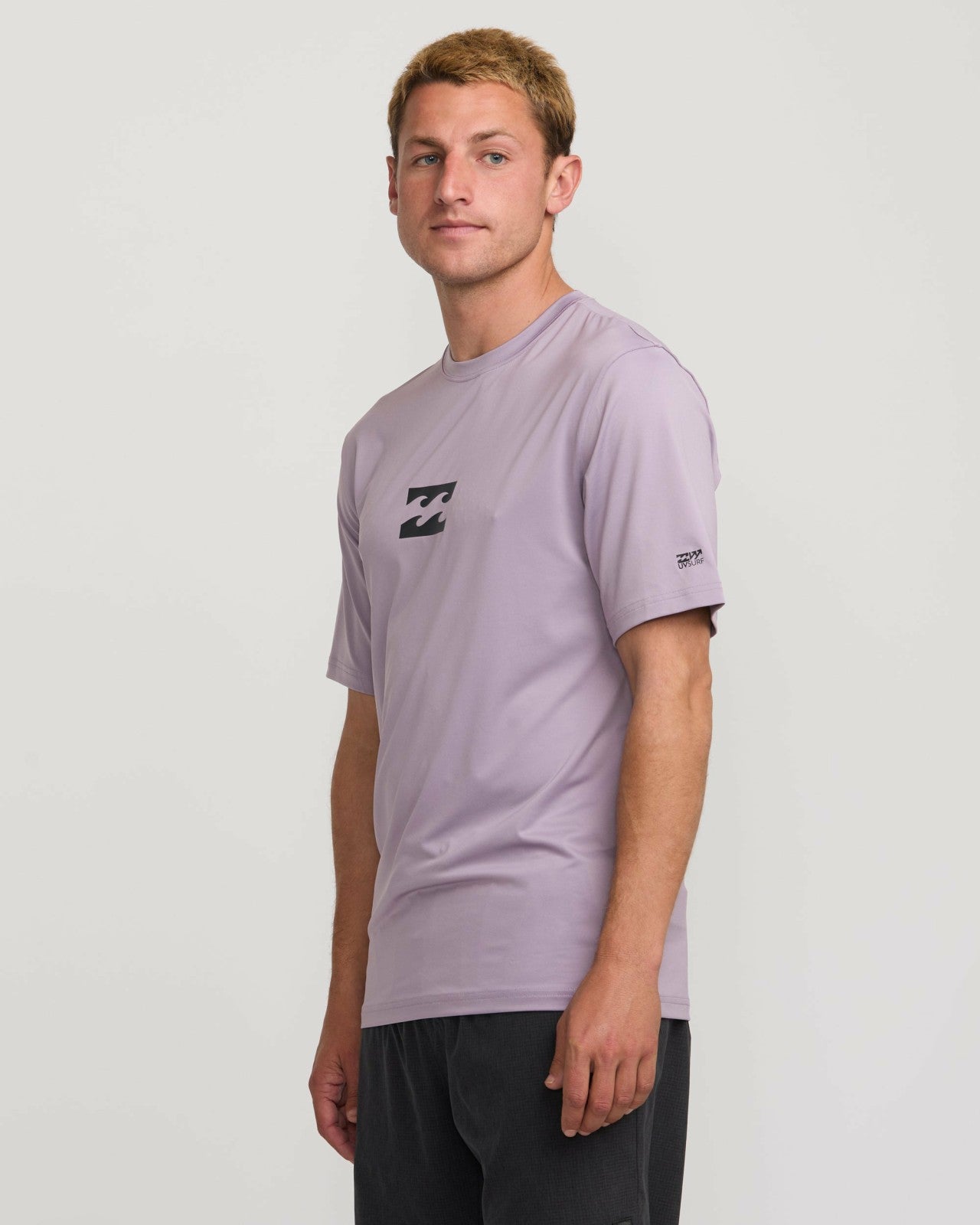 All Day Wave Short Sleeve Rashguard - Light Purple | Billabong Men