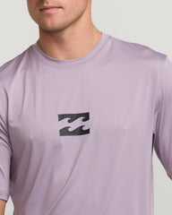 All Day Wave Short Sleeve Rashguard - Light Purple | Billabong Men