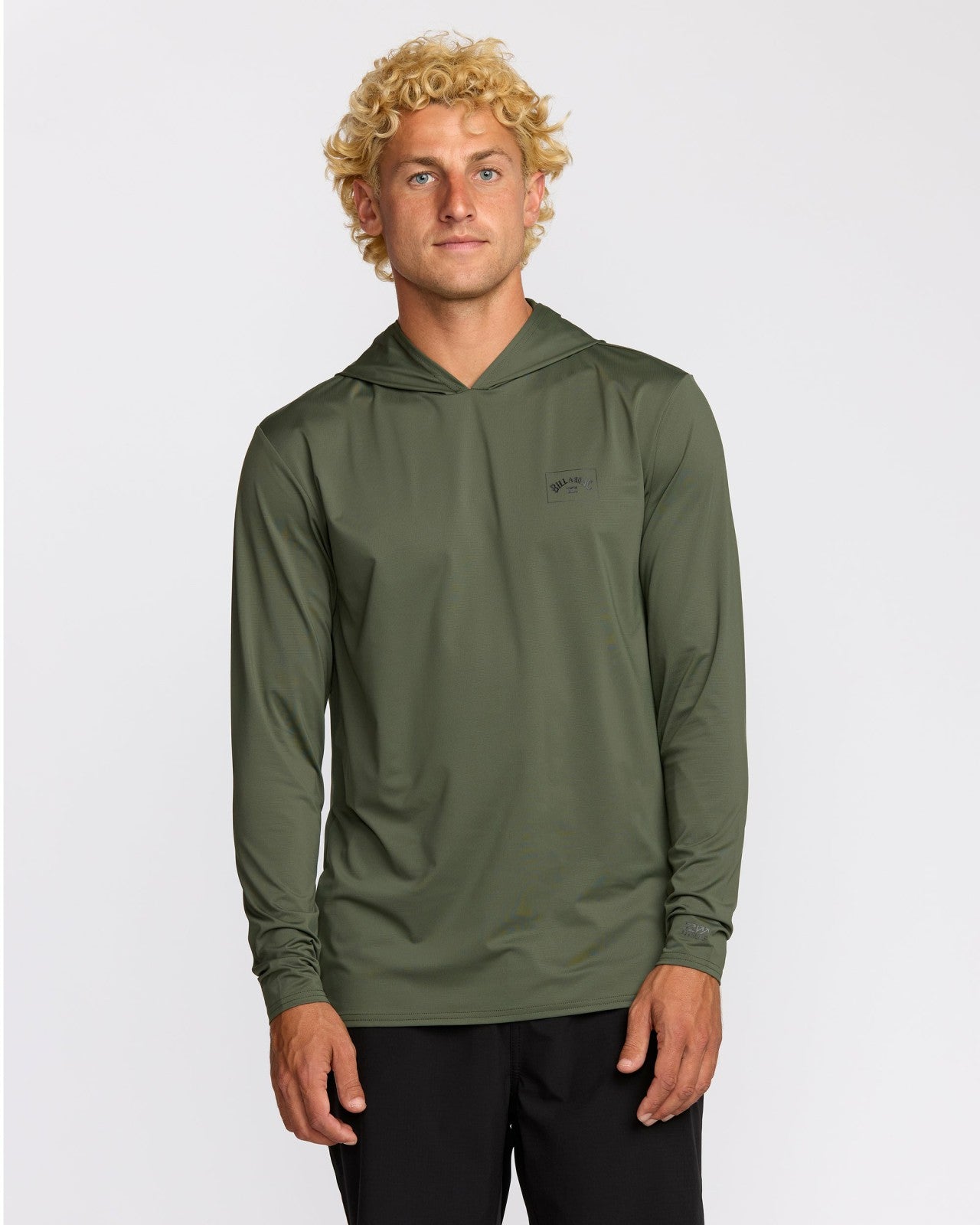 Arch Mesh Long Sleeve Hooded Surf Tee - Dark Military | Billabong Men