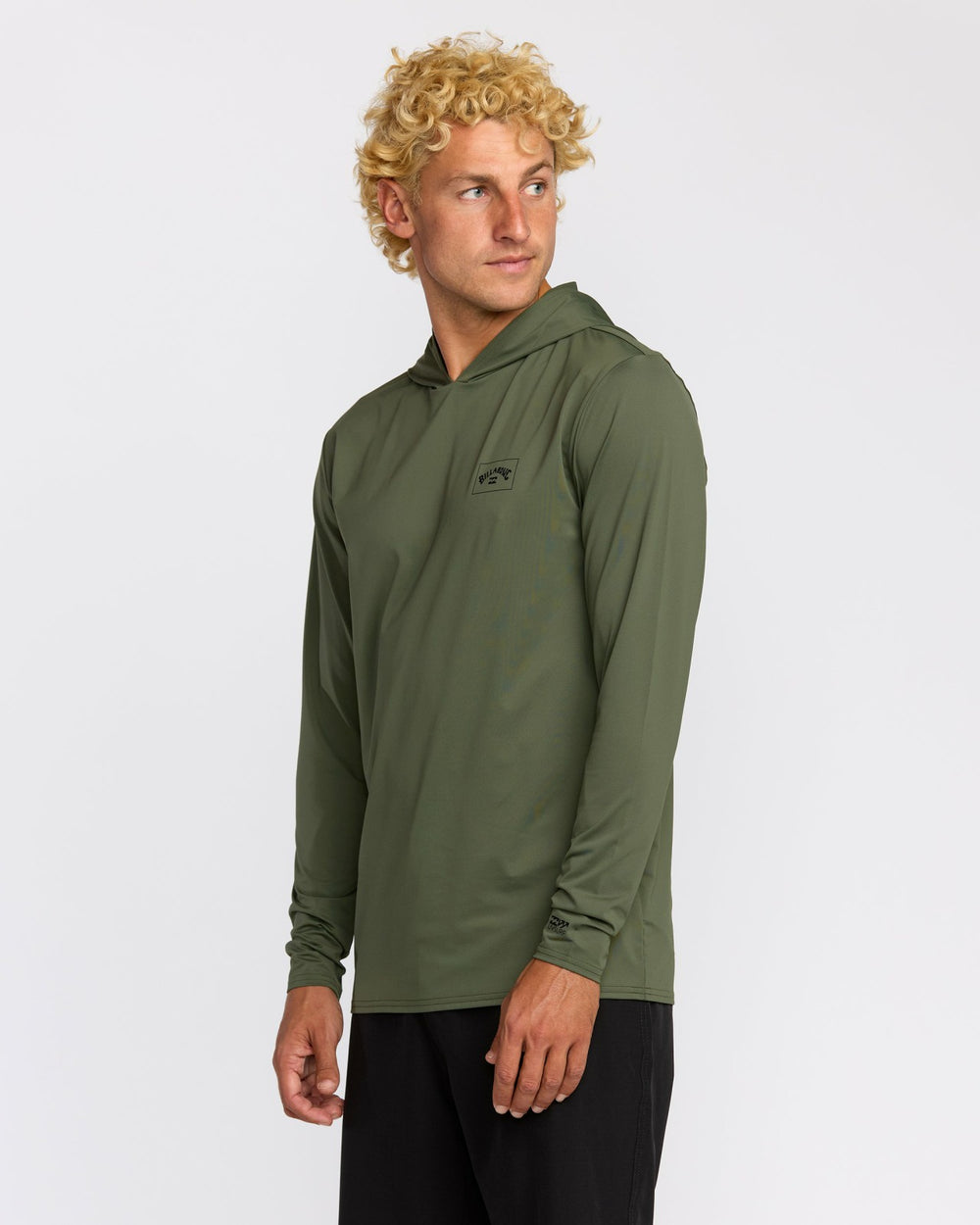 Arch Mesh Long Sleeve Hooded Surf Tee - Dark Military | Billabong Men