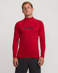 Arch Performance Fit Long Sleeve Rashguard - Scarlet | Billabong Men