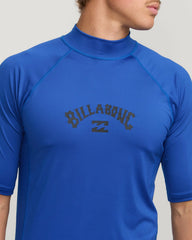 Arch Performance Fit Short Sleeve Rashguard - Cobalt | Billabong Men