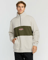 Bad Dog 3/4 Zip Mockneck Sweatshirt - Sand Htr | Billabong Men