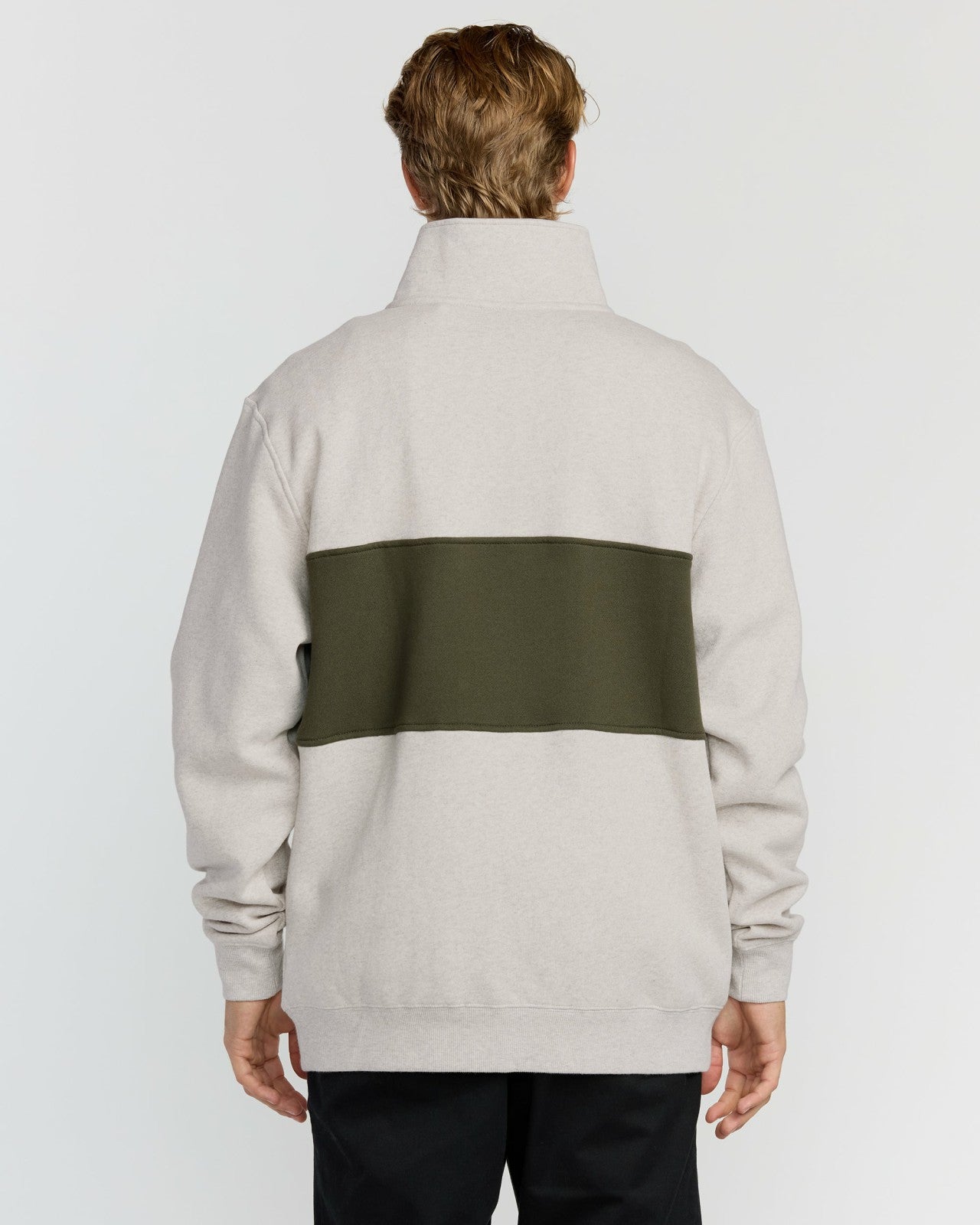 Bad Dog 3/4 Zip Mockneck Sweatshirt - Sand Htr | Billabong Men