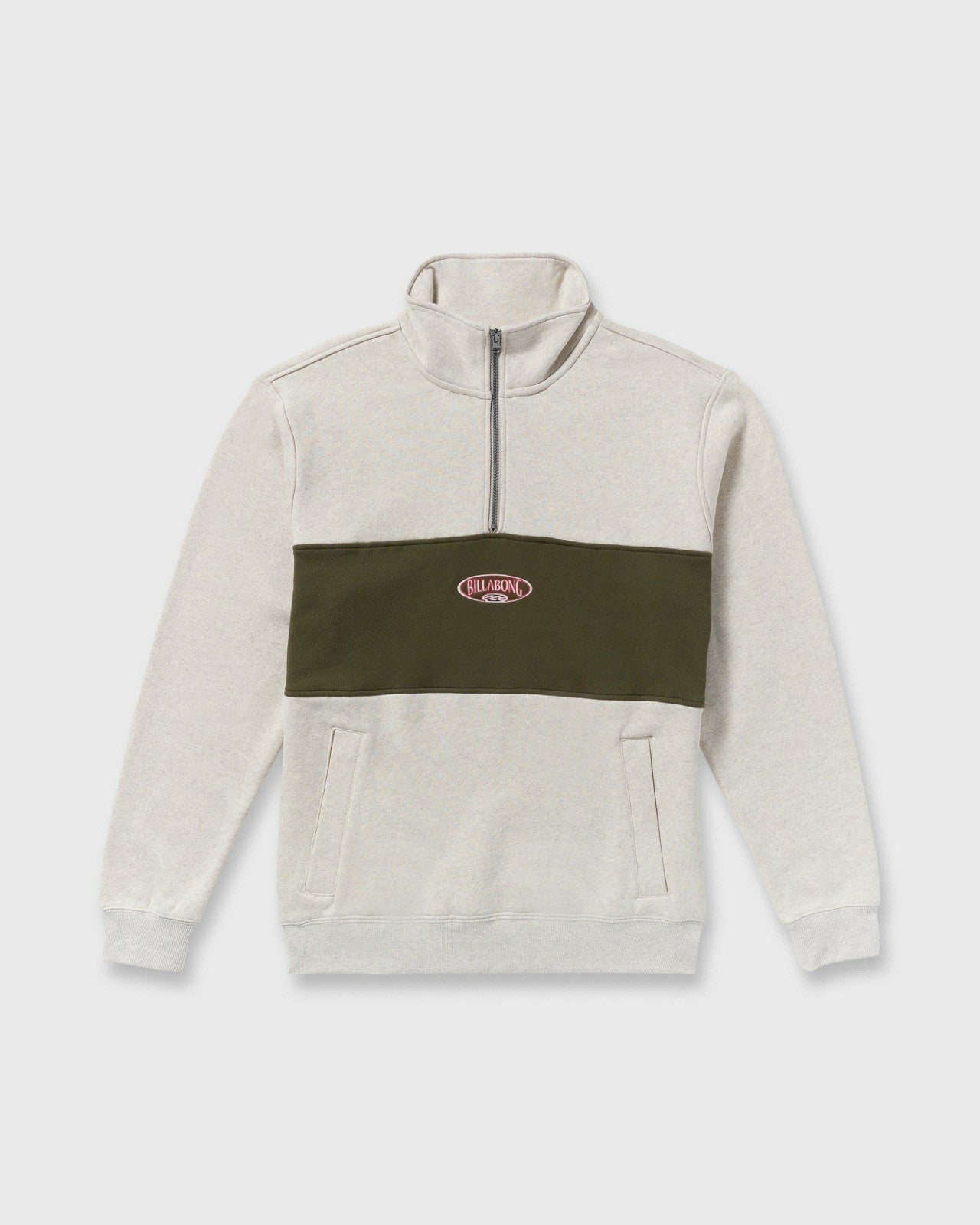 Bad Dog 3/4 Zip Mockneck Sweatshirt - Sand Htr | Billabong Men
