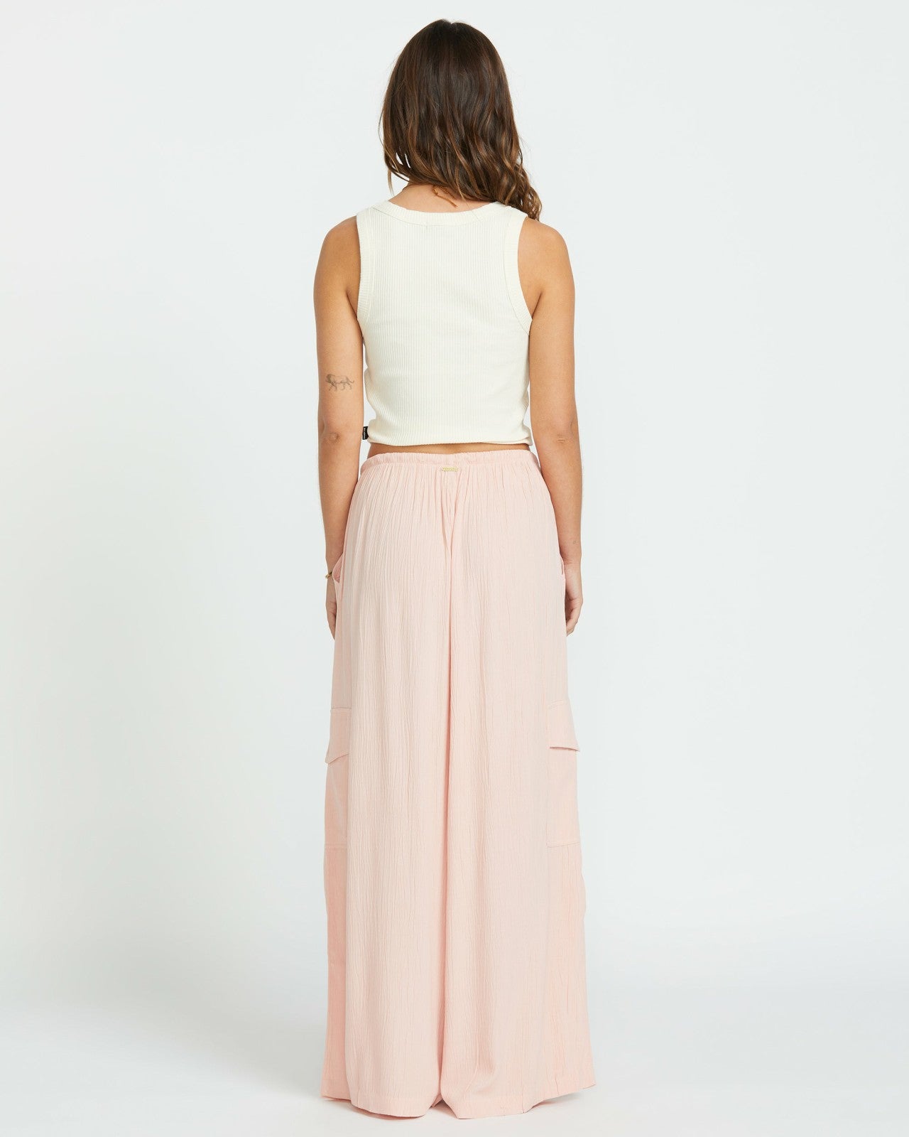 Beach Babe Cargo Elastic Waist Pants - Dusty Peach | Billabong Women