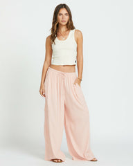 Beach Babe Cargo Elastic Waist Pants - Dusty Peach | Billabong Women