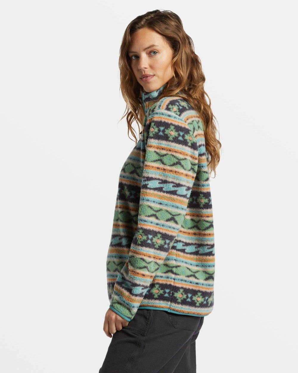 A/Div Boundary Mock 3 Half-Zip Pullover Sweatshirt - Salty Sage | Billabong Women