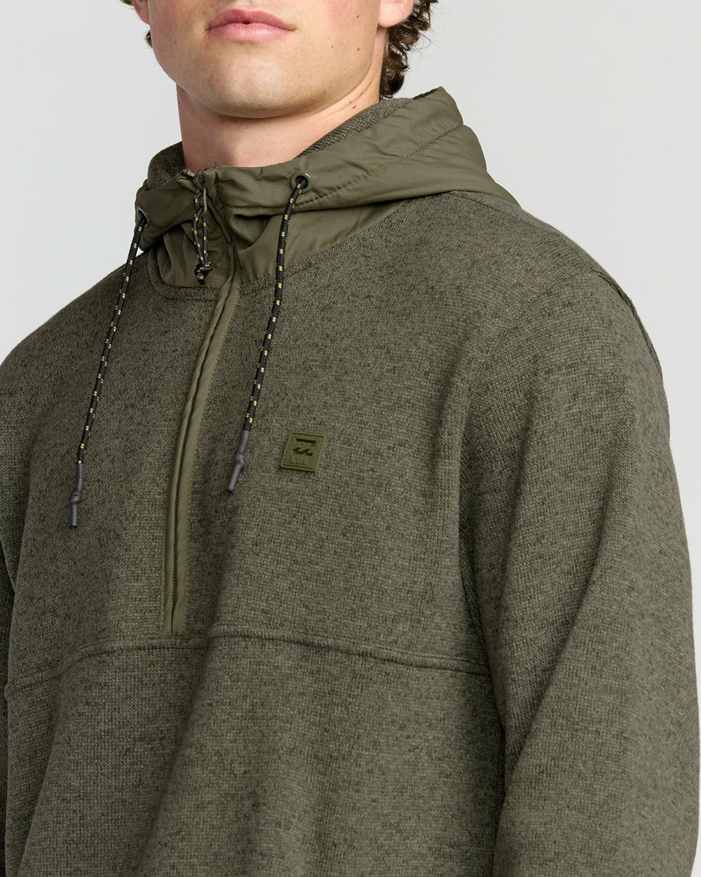 A/Div Boundary Hooded Half-Zip Pullover - Military Heather | Billabong Men