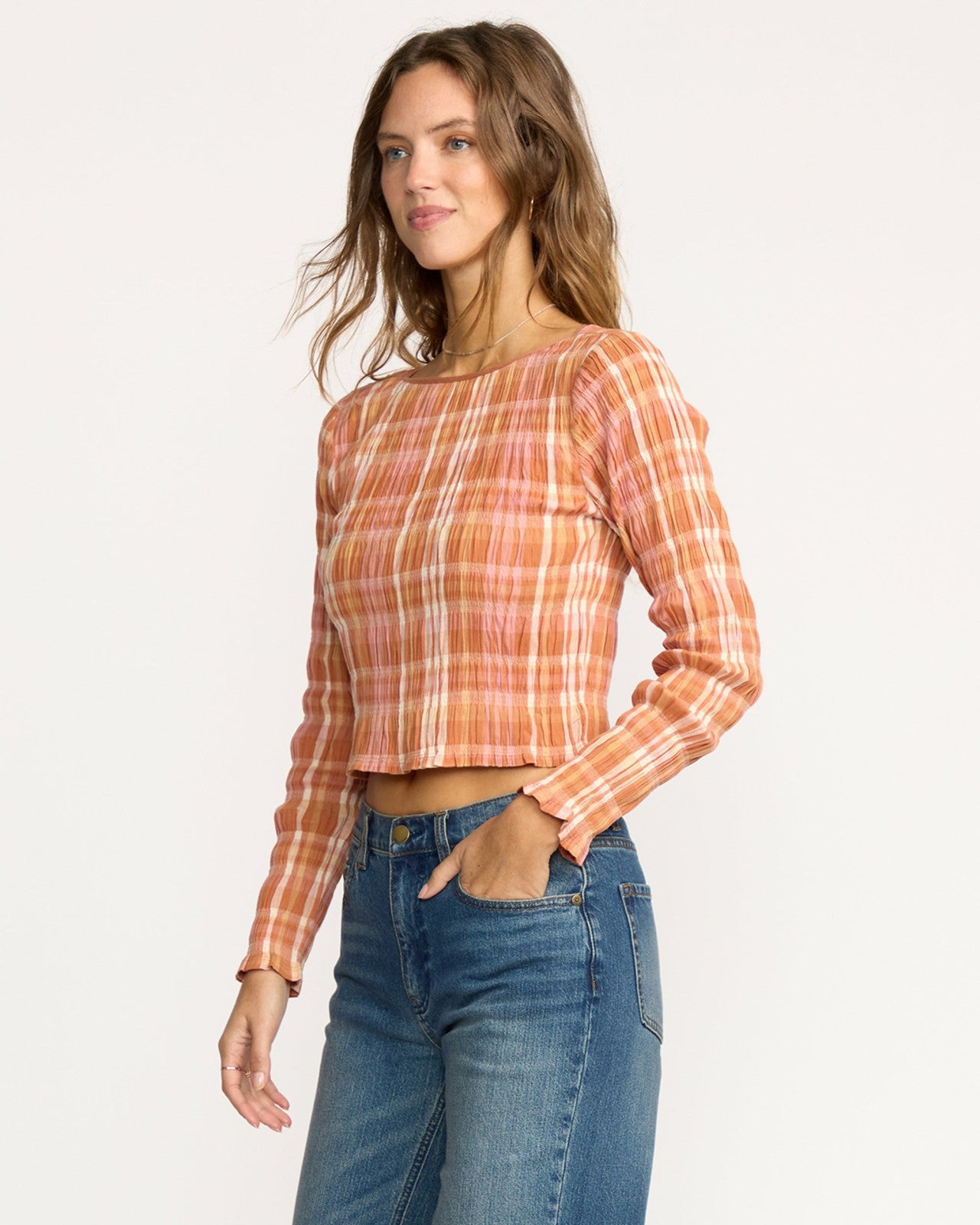 Check Me Out Long Sleeve Shirt - Sunburnt | Billabong Women