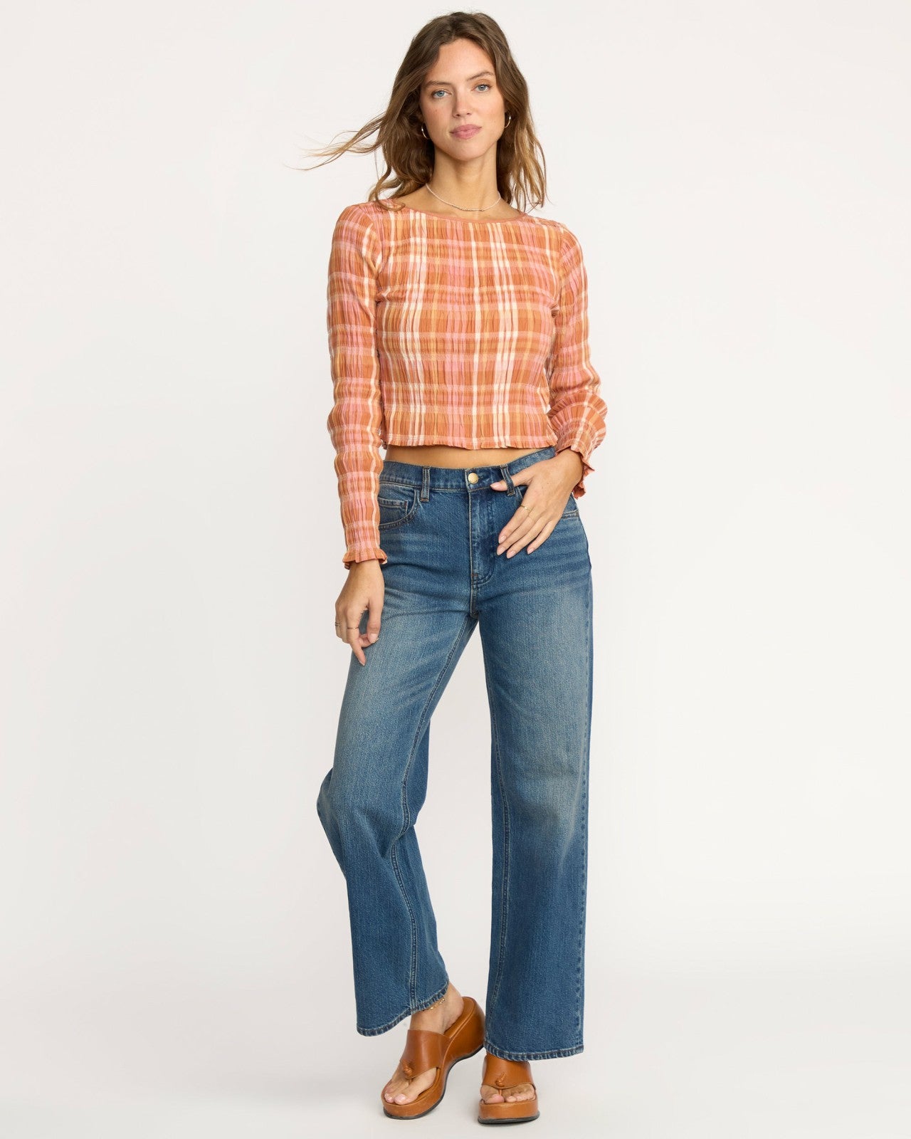 Check Me Out Long Sleeve Shirt - Sunburnt | Billabong Women