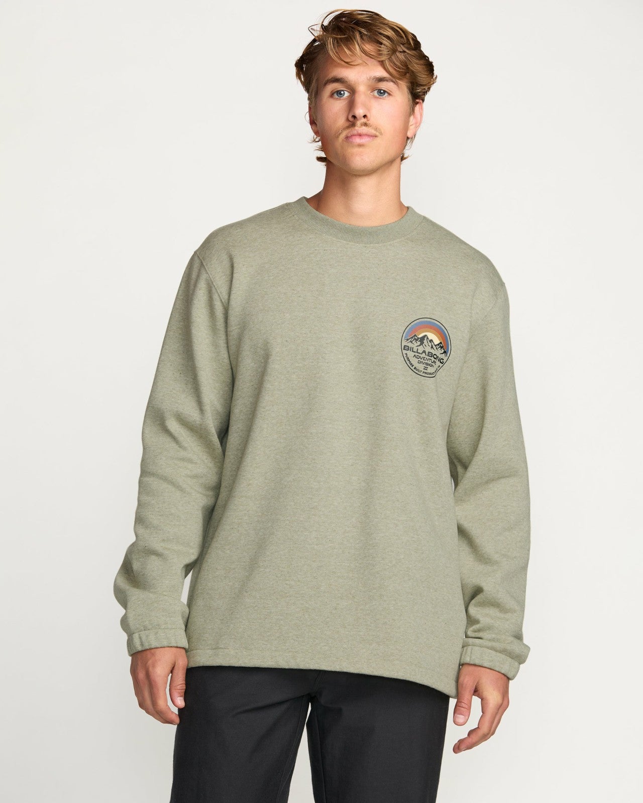 Compass Crew Sweatshirt - Sage Heather | Billabong Men